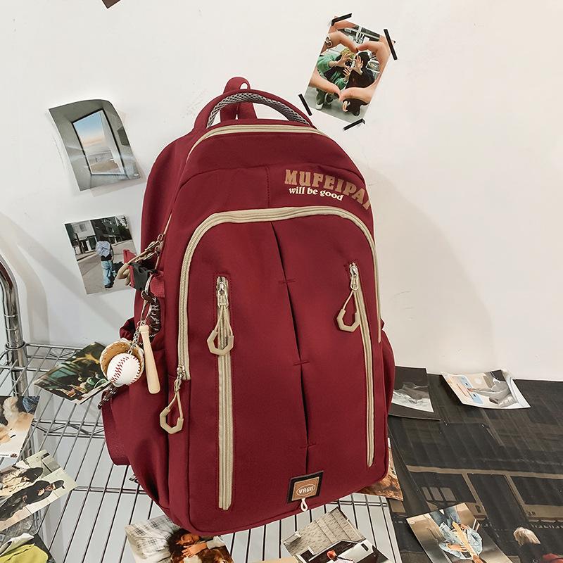 New Lightweight Fashion Leisure Backpack Junior High School Students' Schoolbags with High Value and Large Capacity Backpack