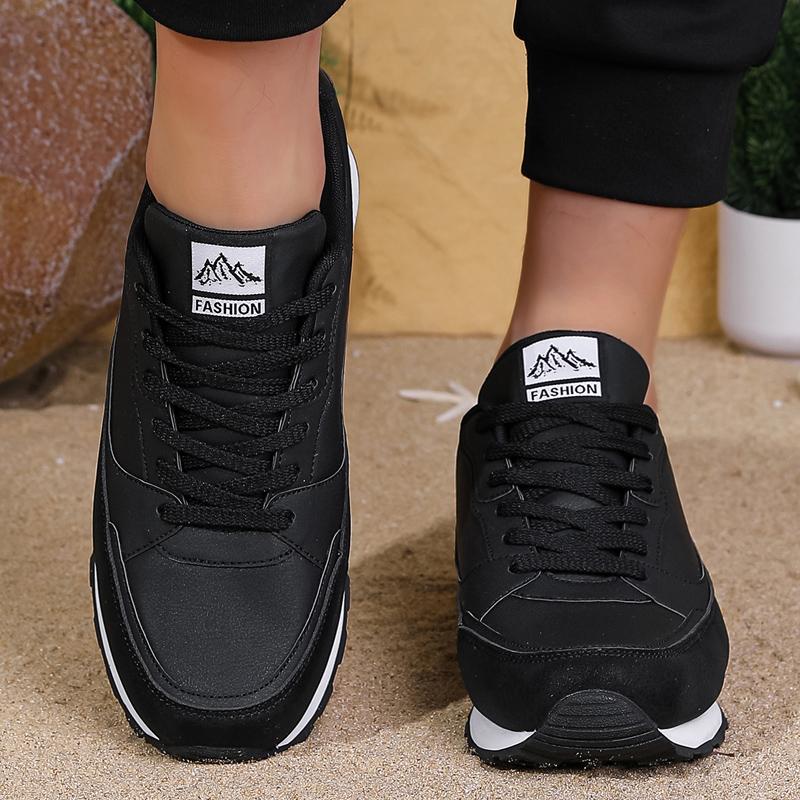 Men Casual Sneakers PU Leather Comfortable Outdoor Casual Men's City Walking Running Sneakers for Men Shoes Black Size 39-47