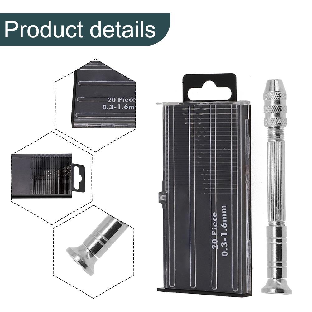 0.3-3.2mm Hand Drill 21Pcs/set Drill Bits Power Rotary Tools
