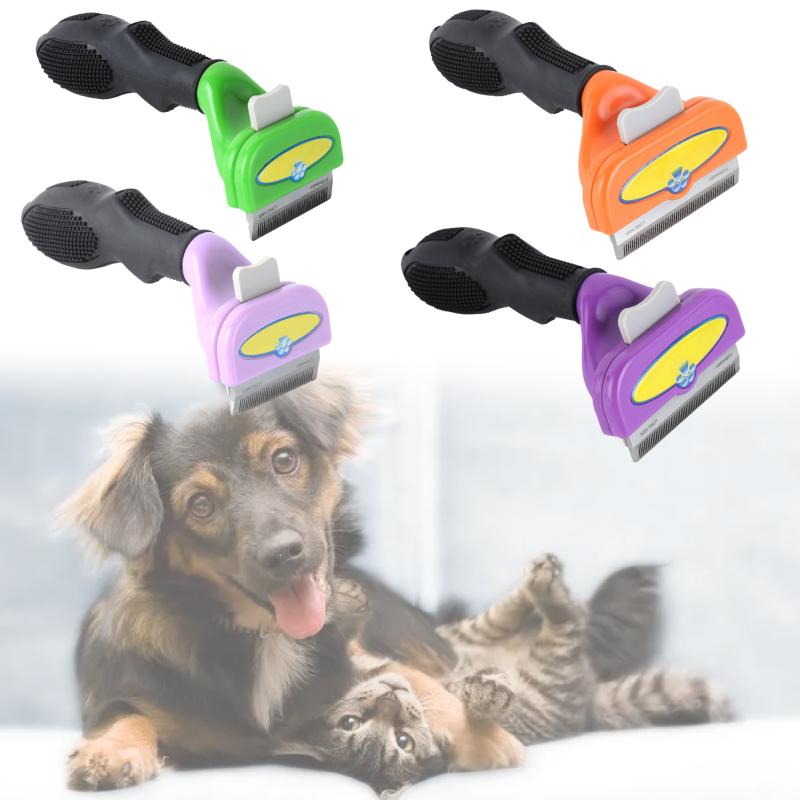 Tool Pet Deshedding Cat Grooming Brush Dog Hair Shedding Remover Abs Material