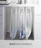 Yamazaki Table Plastic Bag x x Tower Kitchen Shelf Trash Can with 3332 Under-Table Hanger, White, Approx. W13.5 D30.5-52.5 H4.5cm; Under-Shelf Handle,