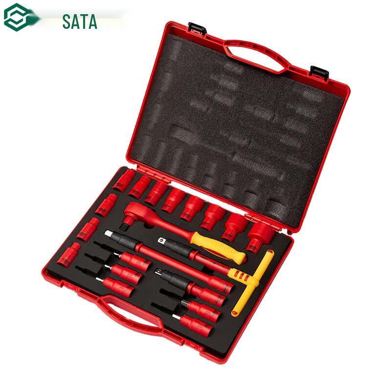 SATA 09267 20-Piece VDE Insulated Socket Set VDE