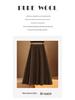 High-Waisted A-line Wool Sequin Umbrella Skirt – Mid-Length Slimming for Autumn/Winter