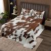 Cowhide Coverlet Set Farm Animal Fur Bedspread Queen/Full for Boy Girl Bedroom 2/3 Pcs Western Rustic Cowboy Farmhouse Quilt Set