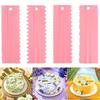 4 Pcs Cake Decorating Comb Set BPA Free Cream Spatula Tool for Baking Lovers Homemade Dessert Crafting