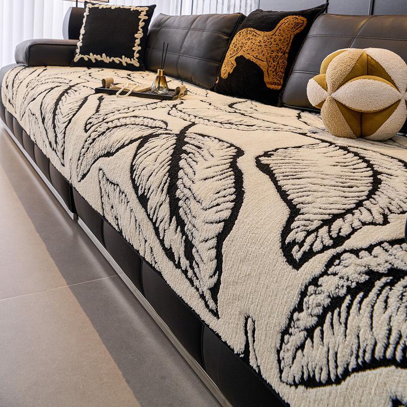 2026 New Winter-Style Thickened Non-Slip Wind Plush Sofa Cushion Cover