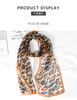 [100% Mulberry Silk] Leopard Pattern Silk Scarf for Women
