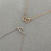 Interlocking Hearts High-End Women's Bracelet - Creative, Simple, Hollow Heart Design