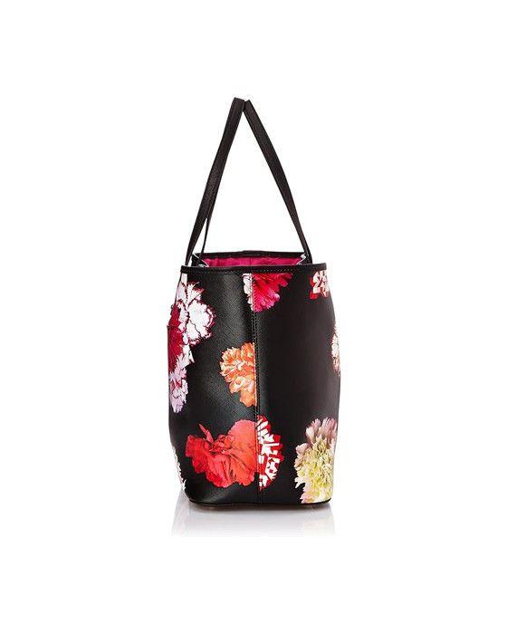 Tote Bag - CHRISTIAN LACROIX - Mily - Black - Floral Print - 2 Handles