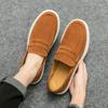 Trend New Men's Charm Suede Leather Leisure Shoes Male Comfortable Thick Bottom Penny Loafter Zapatos Hombre