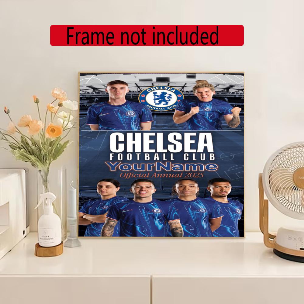 Chelsea Fc Personalized Name Round Diamond Painting Kit Diamond Embroidery Painting Rhinestones Mosaic Frameless Handwork Decoration Arts