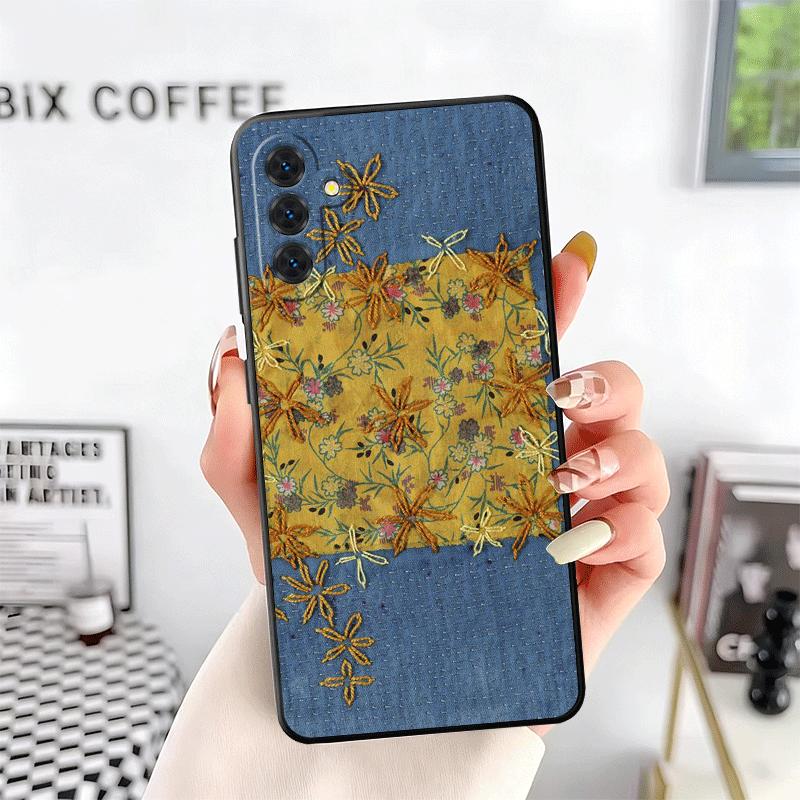 Retro Denim Pattern Soft Phone Case for Samsung A17 A37 A57 A16 A26 A36 A56 A15 A25 A35 A55 A14 A24 A34 A54 A13 A23 A33 A53 A52