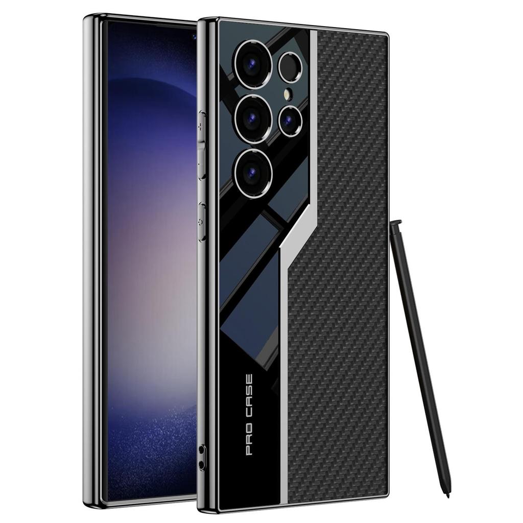 Samsung S23 Ultra Supercar Plated Leather Phone Case - Ultra-thin Design