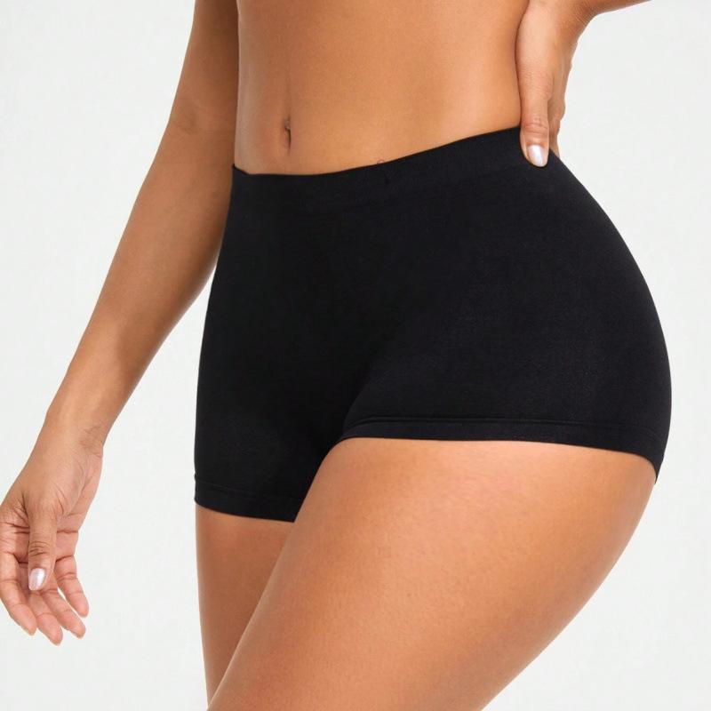 Seamless Mid-waist Tummy Control and Hip Lift Boxer Briefs Sports Fitness and Yoga Pants