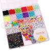 26box/bag Acrylic Letter Beads Charm Pendants Elastic Line Thread Cord For DIY Accessories Jewelry Making