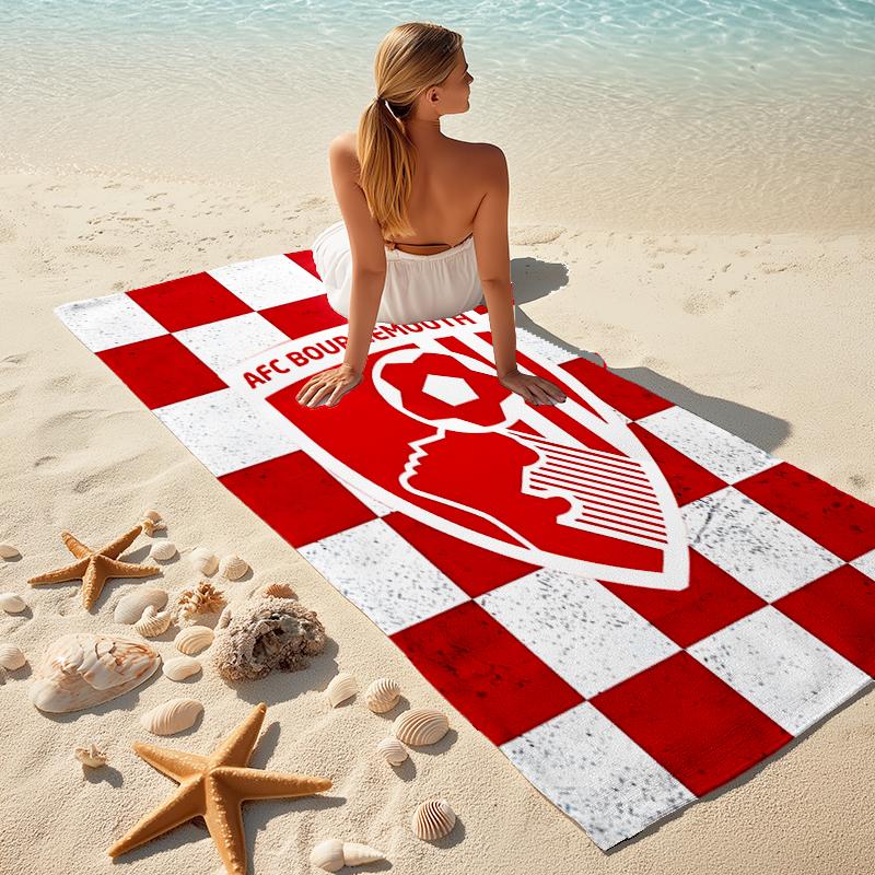 1pc Football Team (65) Beach Towel, Comfortable and Thick, and Swimming/Bath/Picnic/Camping Towel, Suitable for Seaside Beaches