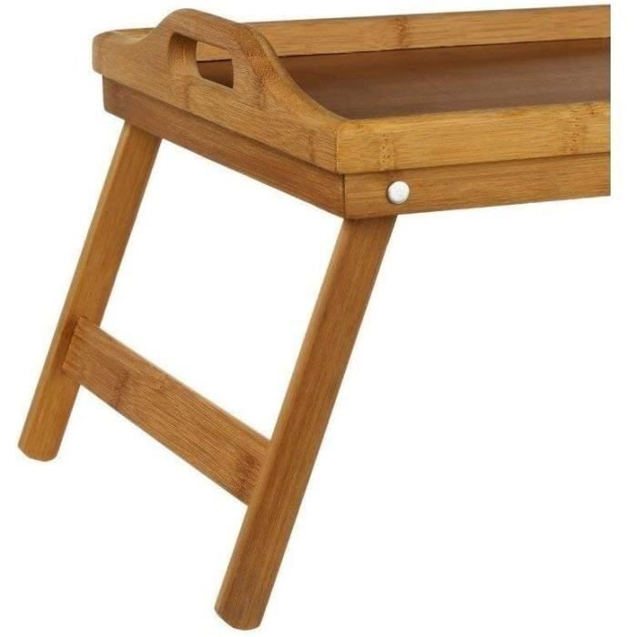 Bedside Breakfast Tray - Bamboo - Foldable - Rectangular - Contemporary