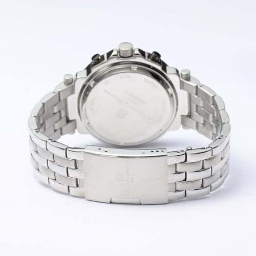 Salvatore Marra Edelstahl Multi-Kalender Uhr SM22108-SSBK Herren Silber