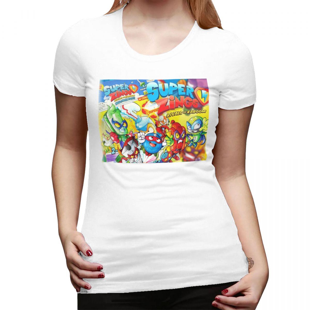 

New Super Zings Cartoon Game Superzings TShirt for Women Round Neck Streetwear T Shirts Womens Tees Short Summer Clothes Tops S