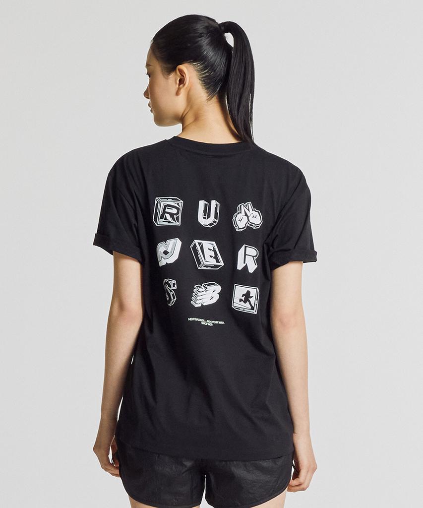 Nyuballanseu Nbneg25423 / Uni Rc Frozen Pictogram Short Sleeve T-Shirt (Black)
