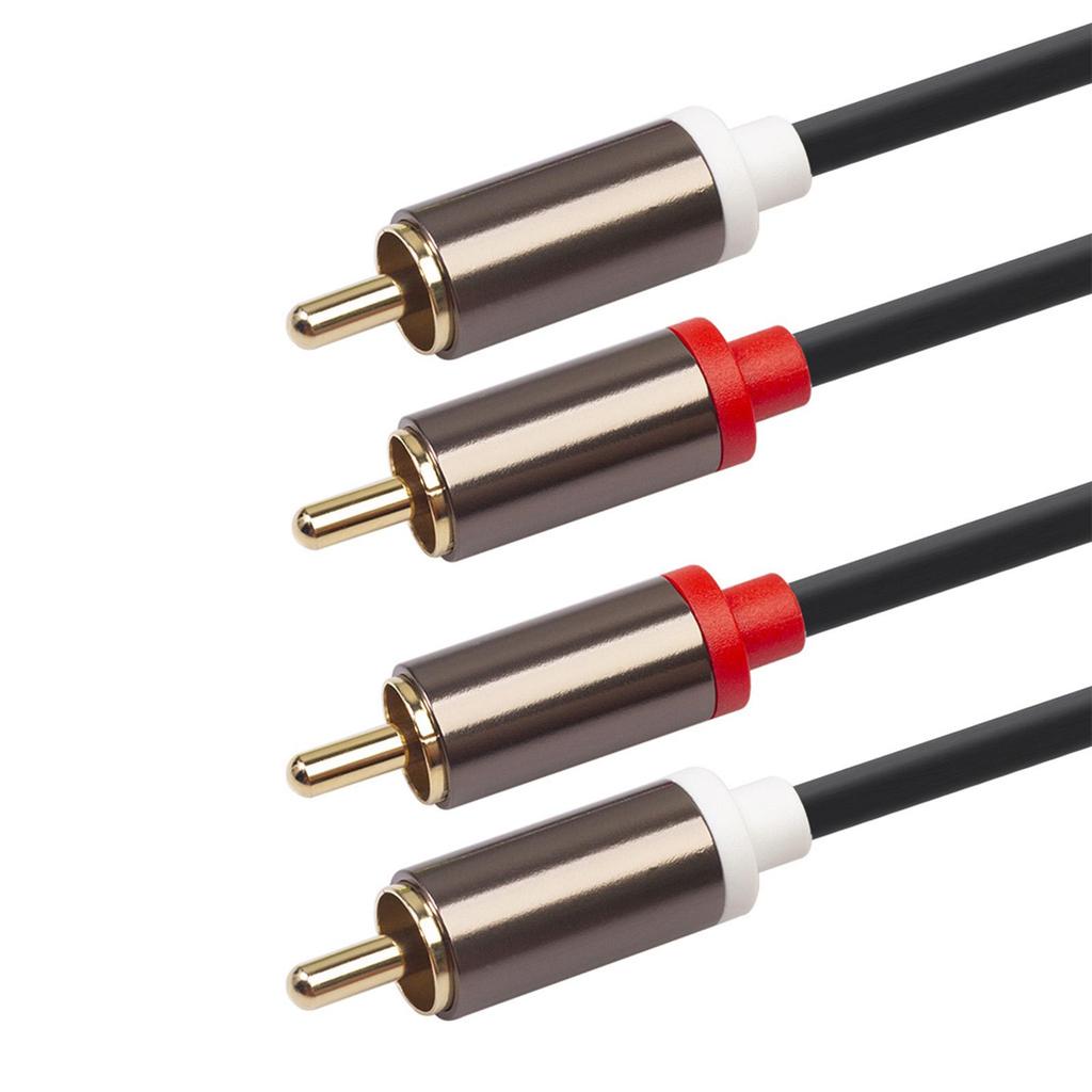 2 RCA Male to Audio Cable,Stable Compact Multipurpose Sturdy Auxiliary Cable Cord