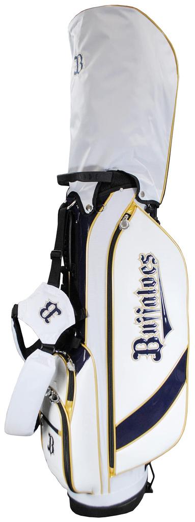 LEZAX Orix Buffaloes Type Stand Type Caddy Bag White 7.5 OBCB-3452