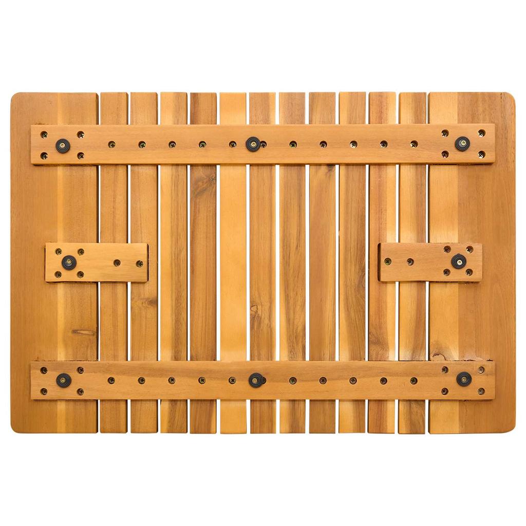 Badezimmermatte Unifarbe Braun 59 x 40 cm Holz