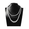 Korean version of temperament sweet casual fashion imitation pearl niche multi-layer design necklace, versatile French retro