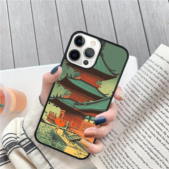 Ukiyo e Japanese Art Coque Shell For iPhone 17 Air 15 16e 14 13 12 Pro Max 11 Pro Max Plus Phone Case Cover