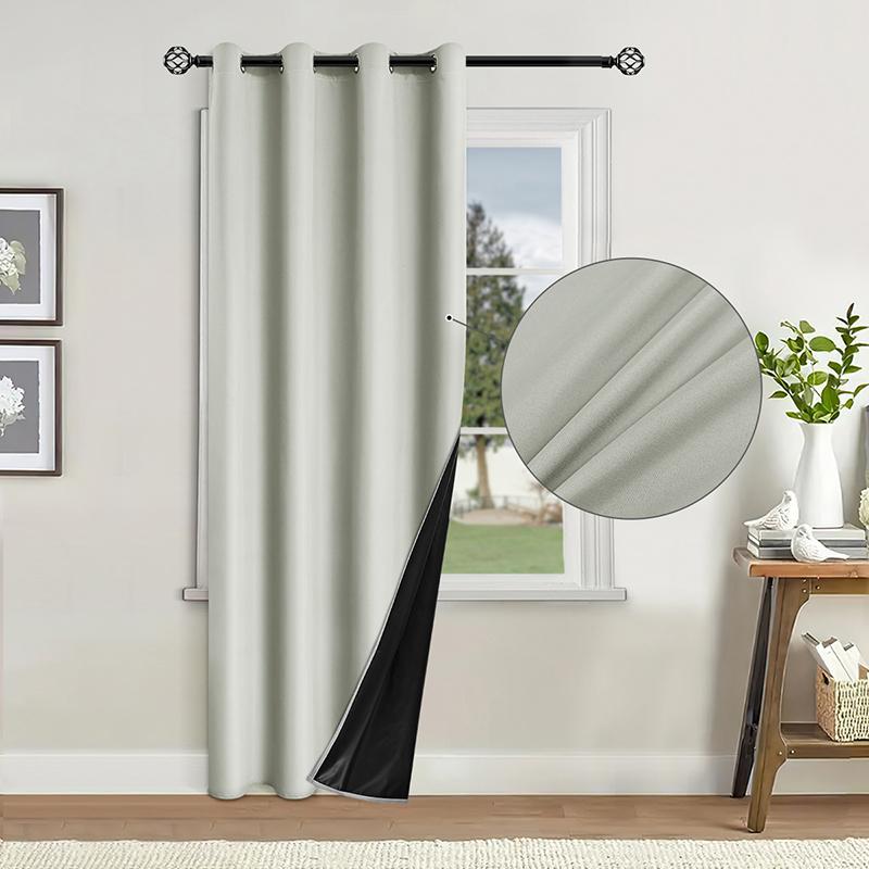 Solid Color Blackout Curtain Windlow Curtains No Punching Insulation Sunshade Curtain Window Drapes for Bedroom Living Room