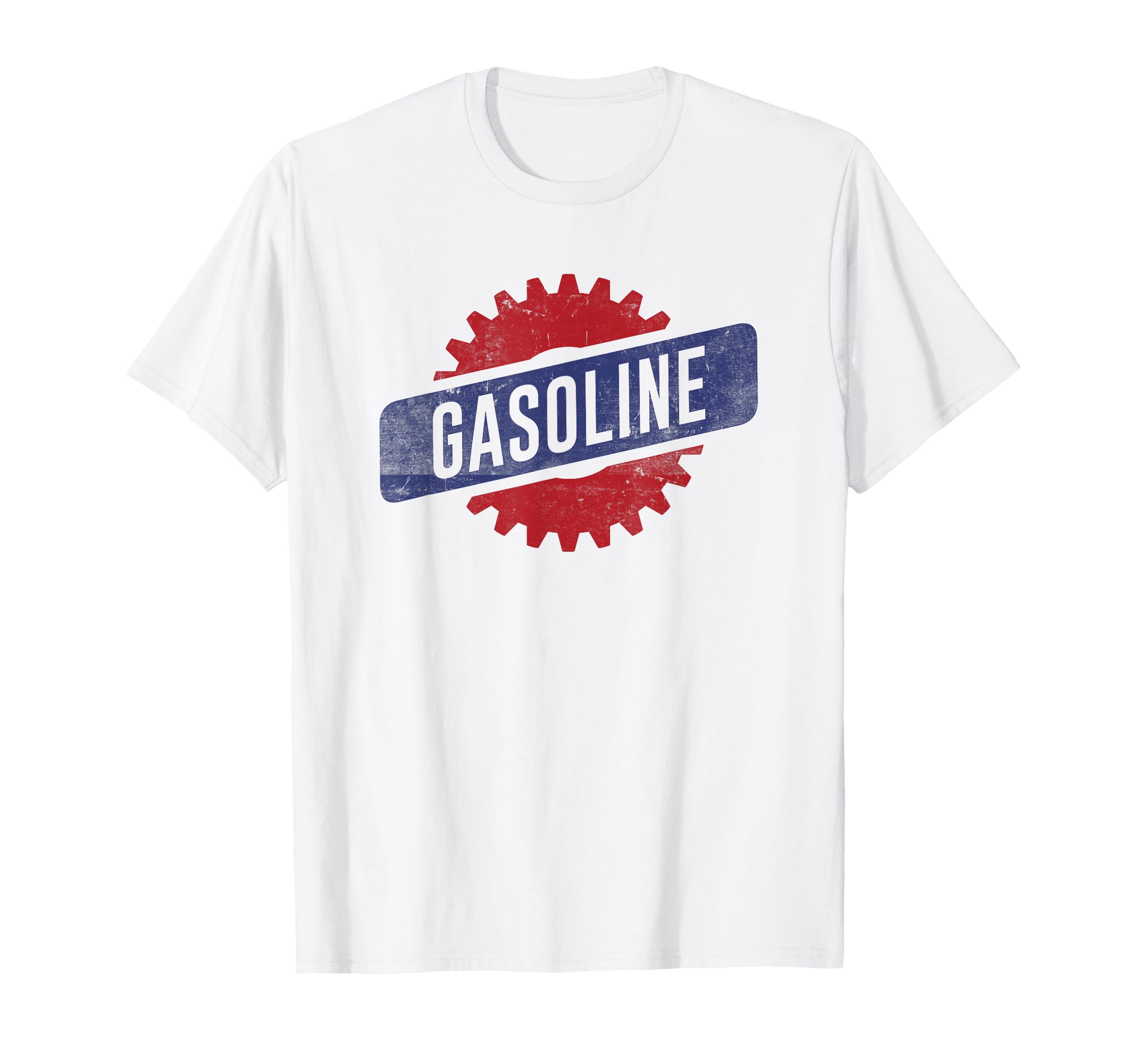 Retro Gasoline - Gas Logo - Fun Distressed Vintage Style T-Shirt