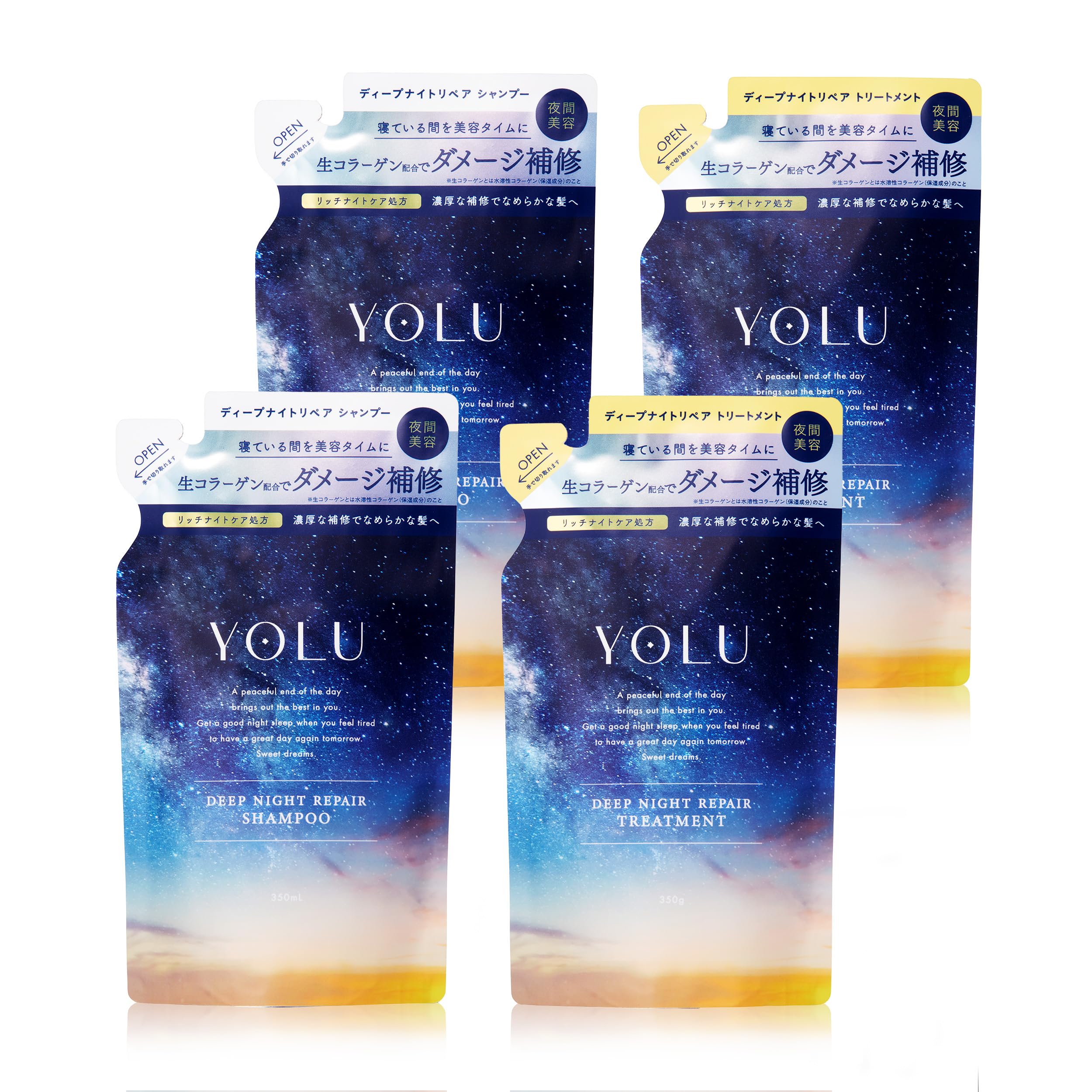

YOLU Deep Night Repair Шампунь и Кондиционер Набор для Пополнения (Набор из 4 предметов)