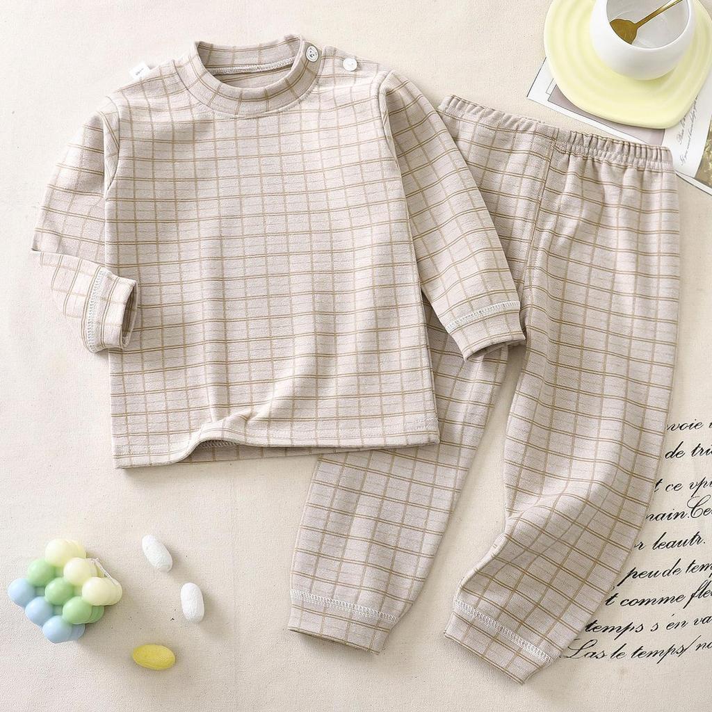 Pijama Térmico de Terciopelo para Niños: Pijama Cálido Otoño/Invierno para Niños y Niñas - Conjunto de Camiseta y Pantalones