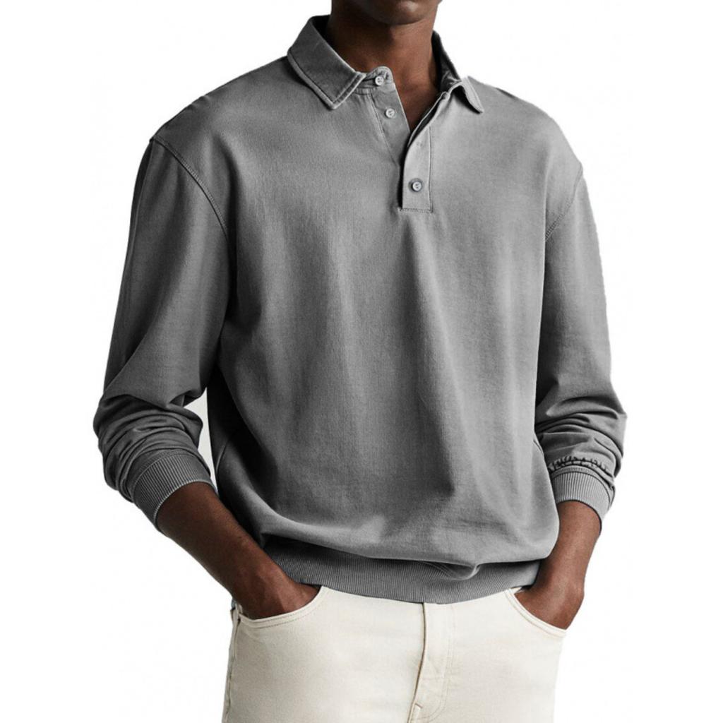 Men's Casual Button Down Long Sleeve Shirt with Relaxed Fit for Everyday Wear