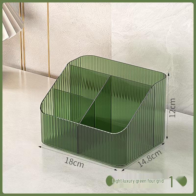 Acrylic Makeup Brush & Lipstick Organizer with Skincare Product Holder