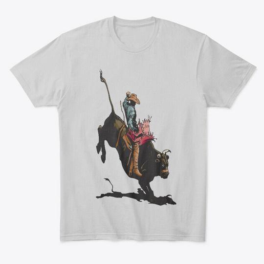 Родео Ковбой Езда на быке Премиум Футболка Сделано в США Размеры от S до 5XL Унисекс Футболка L