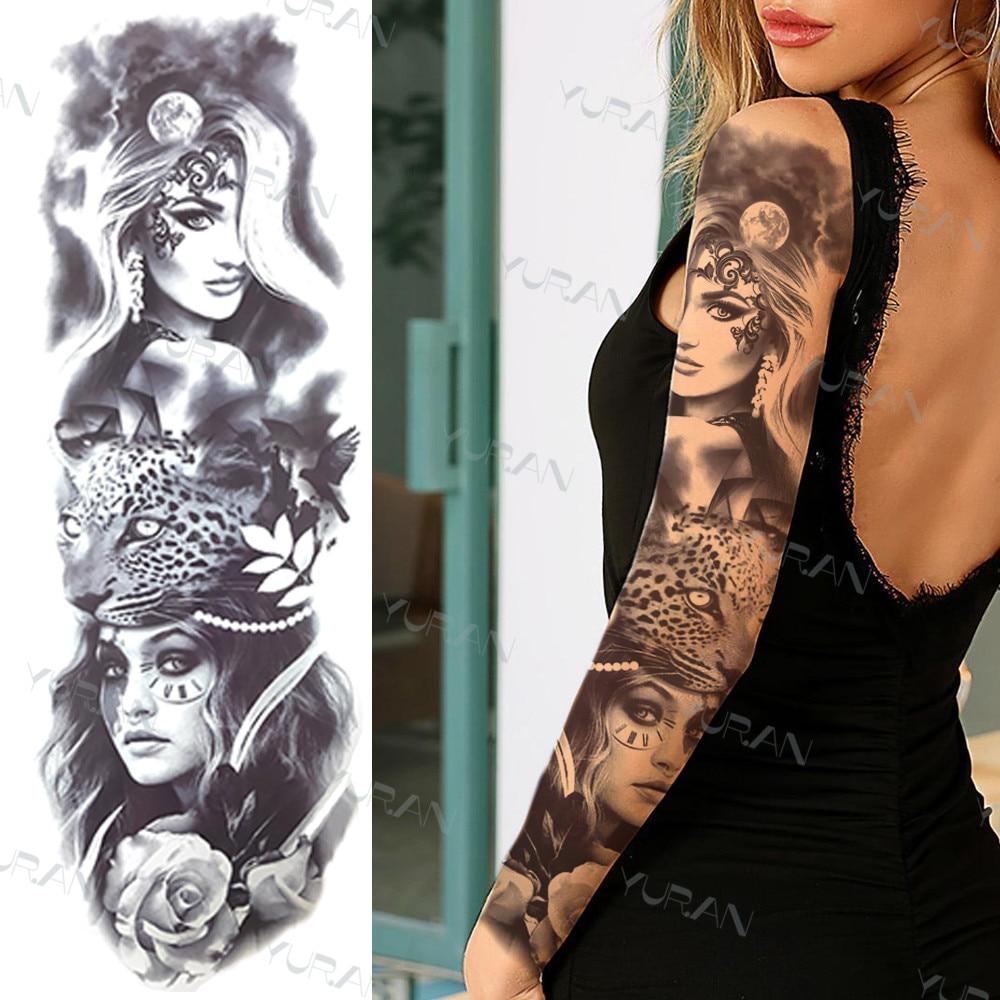 Tatoo Sleeve Tattoo Sticker Waterproof For Men Fake Tattoo Long