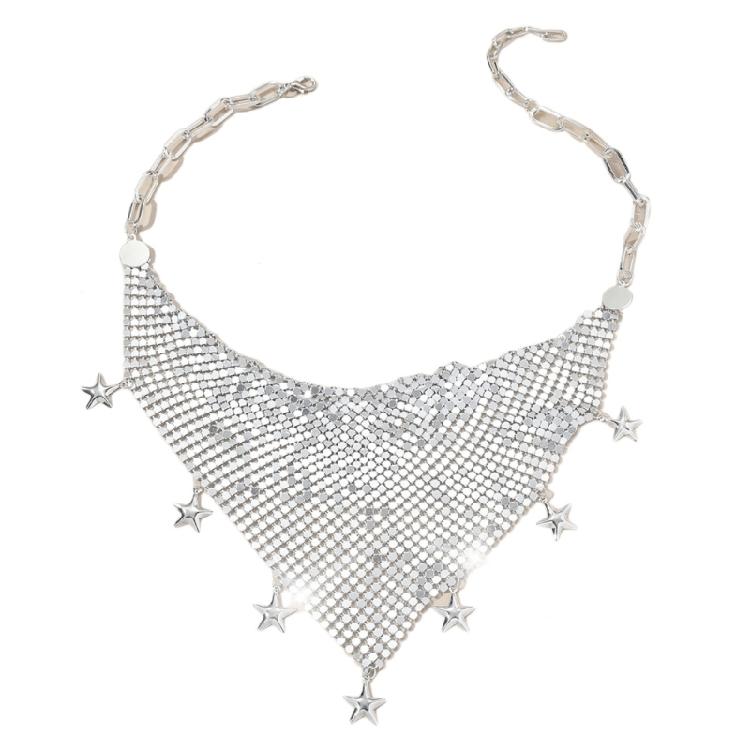 Блестящий Шарф-Ожерелье Шарф-Ожерелье С пайетками Галстуки-Бабочки Элегантные Женские Украшения