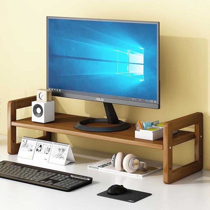 Minimalist Office Desktop Monitor Riser with Storage