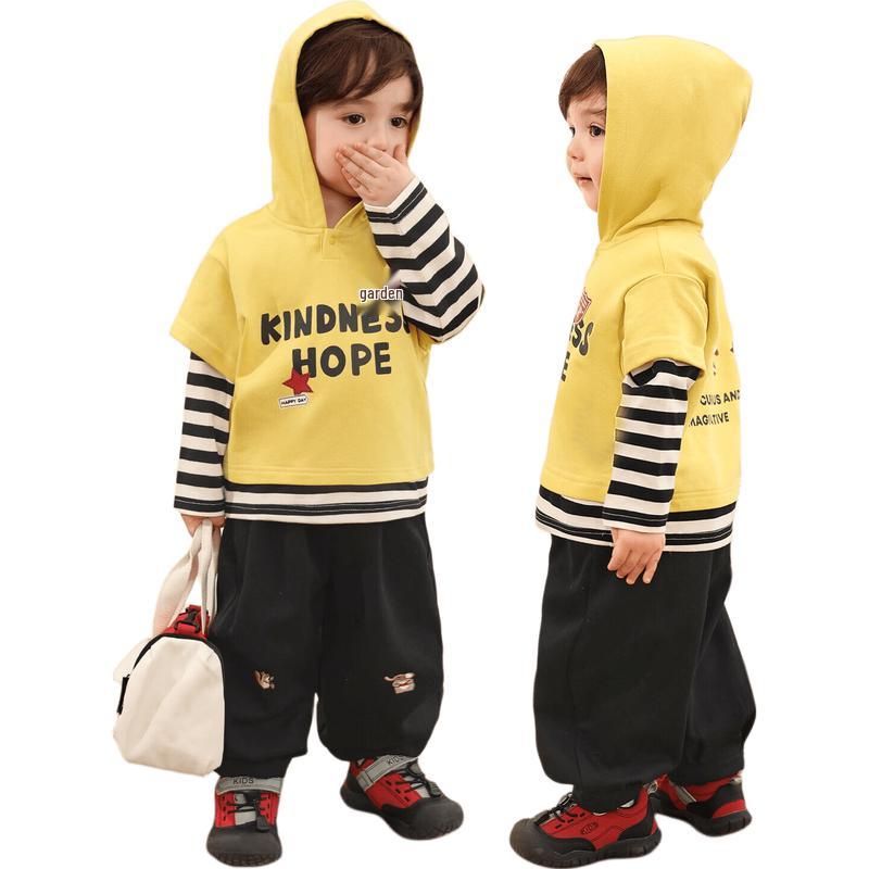 LUSON Baby Boy Winter Fleece-Lined Harem Pants 120
