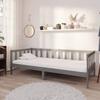 Exclusive House - Daybed with Mattress 90x200 Cm Grey Solid Pine Wood