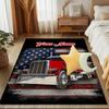 1PC Custom Name Truck Driver's Pride Theme Floor Mat Ideal for Living Room, Game Rooms, Office, Bedroom,Floor Mat Playful Design