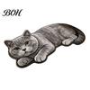 Tile And Wood Floor Mat Cute Cat Bathroom Rug, Anti-Slip Absorbent Bath Washable Plush Easy Care Kitty Door for Entrance Kitchen Home Decor Safety Rug