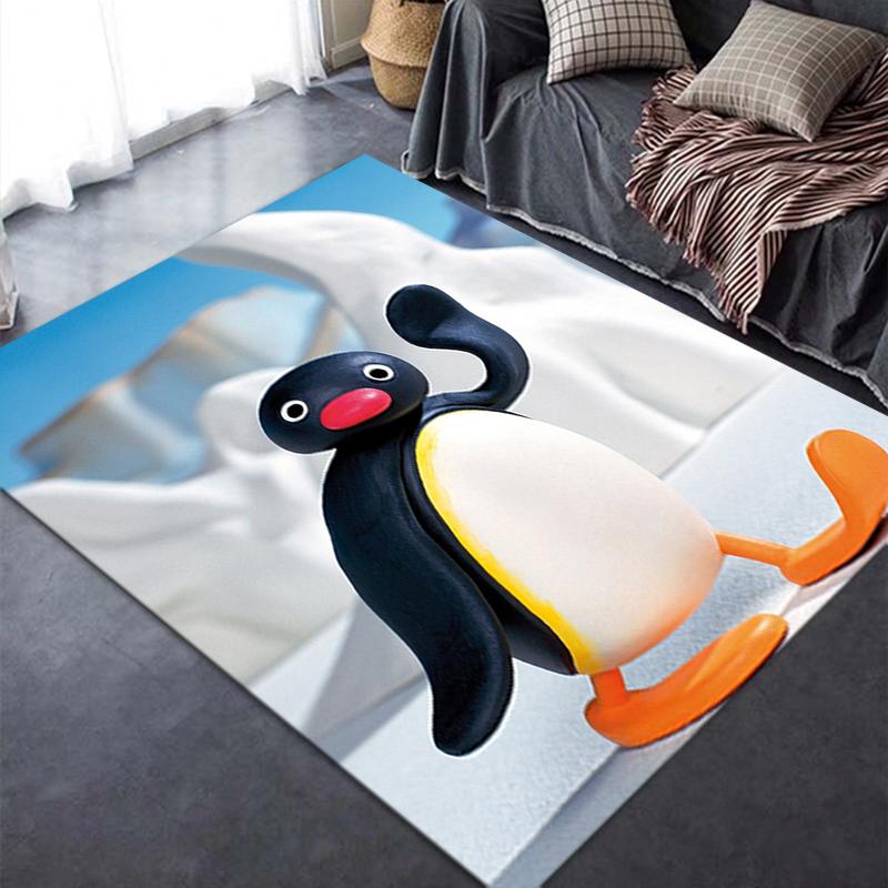 Nuovo Tappeto PINGU 2025 per Soggiorno Camera da Letto Casa Decorazione Divano, Tappetino Antiscivolo per Giochi Bambini