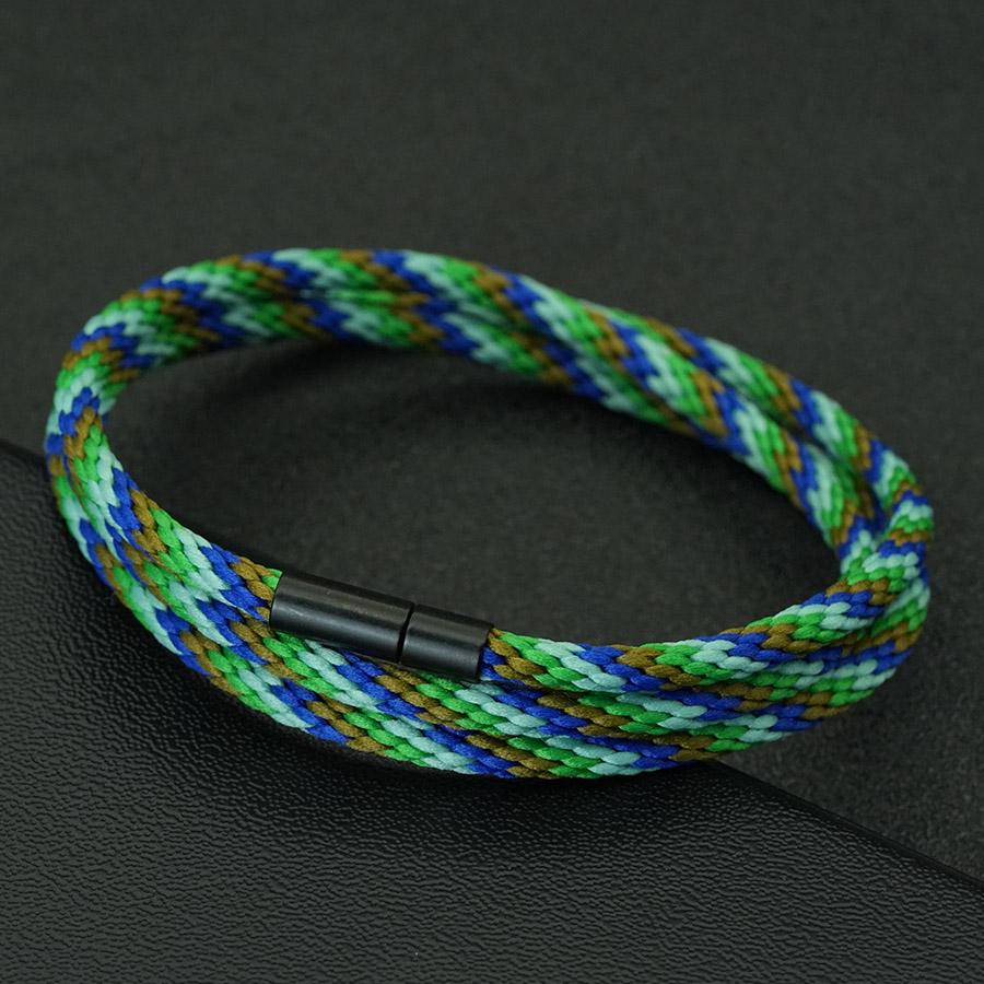 

Trendy Men High Quality String Braided Bracelet Adjustable 3 Layer Nylon Wristband Fashion Casual Business Jewelry Accessories