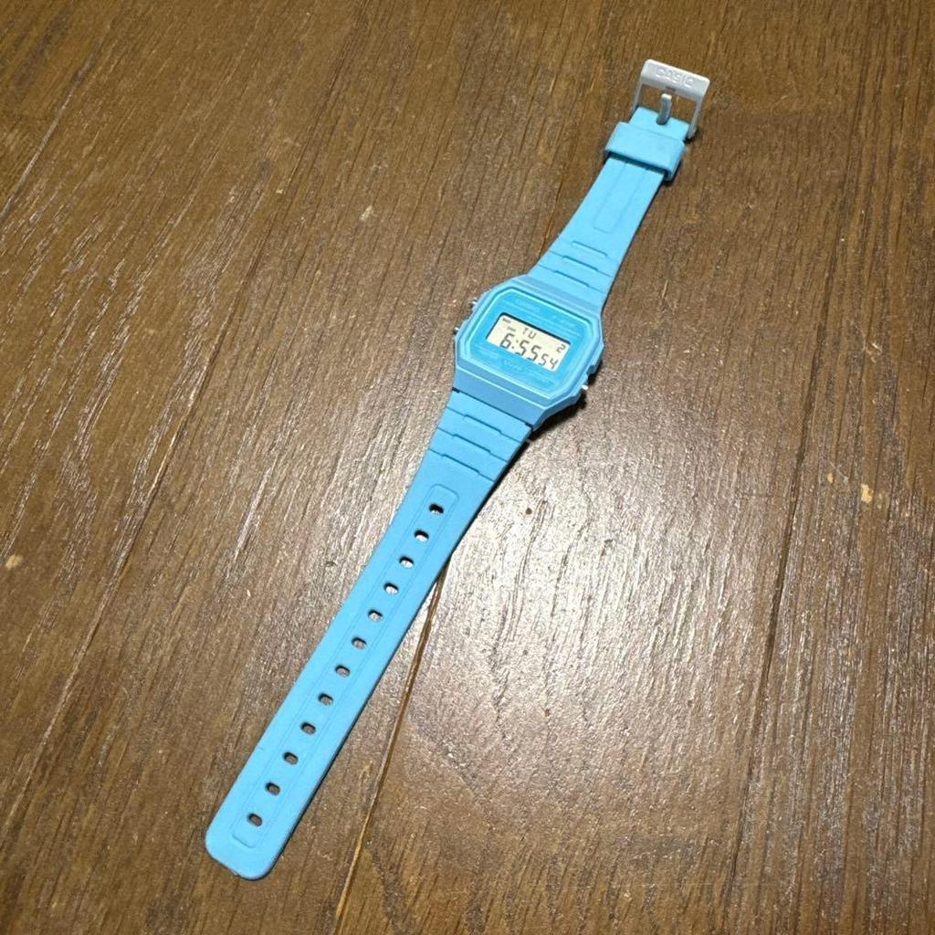 Used CASIO F-91W Digital Watch Emerald