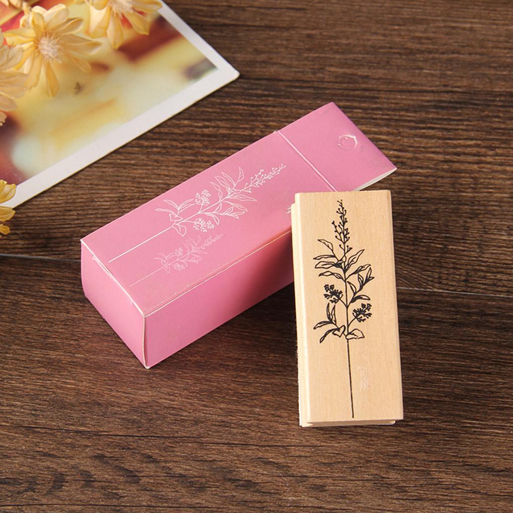 Vintage Grass Plants Stamp DIY Wooden Rubber Stamps for Scrapbooking