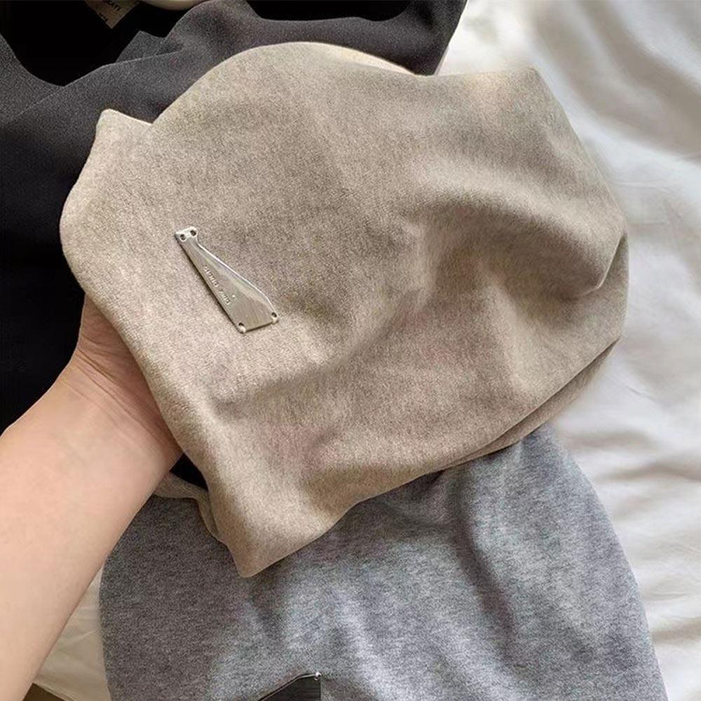 

Casual Winter Hats Thicken Warm Skullies Cap Winter Beanie Caps for Men Women бежевий