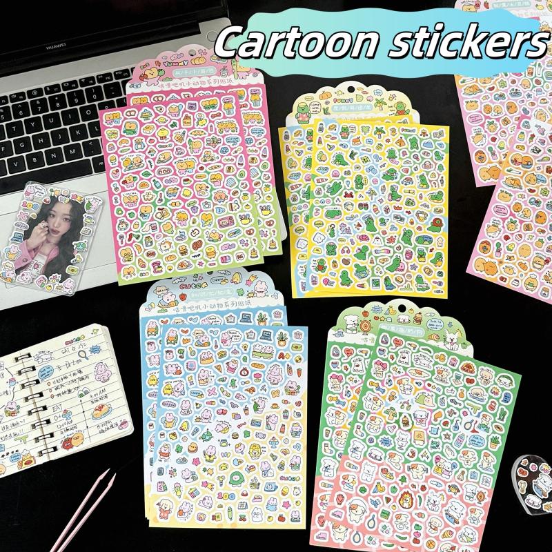 2/3Pcs Cartoon Cute Retro Mini Animal Stickers Handbook Notebook Planner Diary Series Decorative Memo Paper Cutting Film Decals