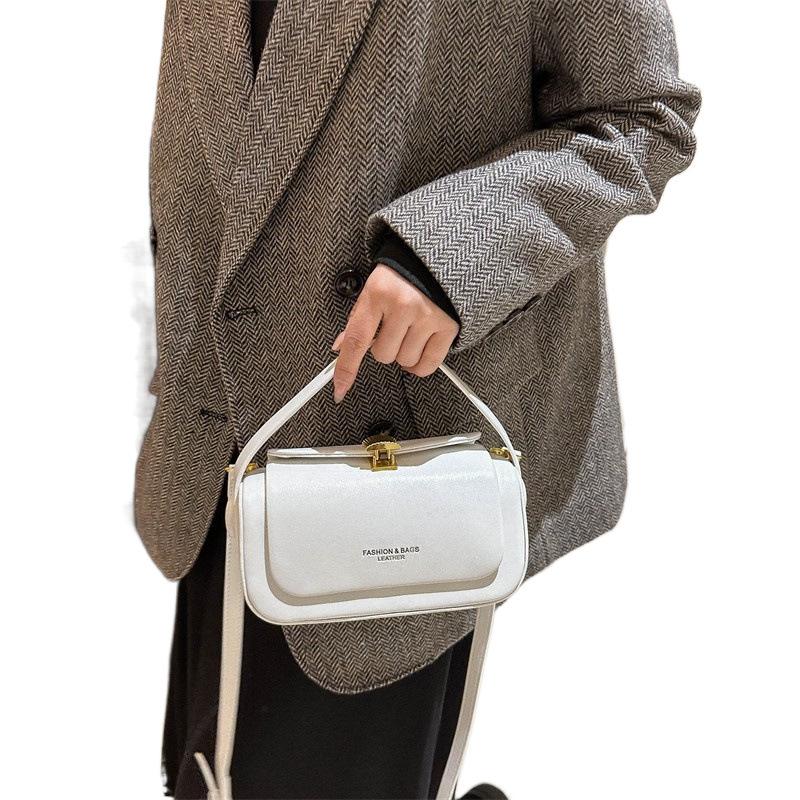 New Women's Bag, Korean Niche High-end Box Bag, Versatile Handbag, Small Carrying Bag, Single Shoulder Crossbody Bag